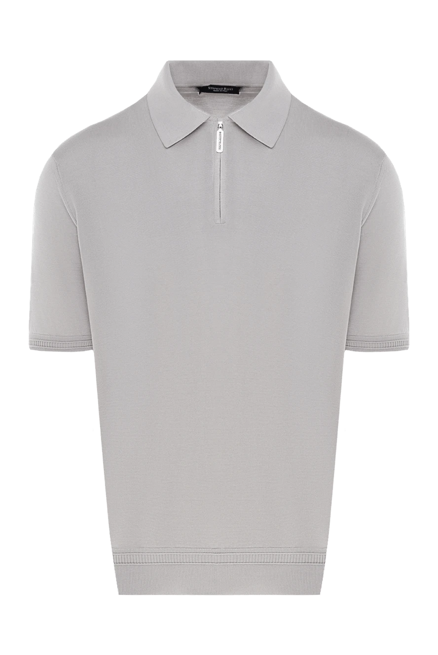 Stefano Ricci silk polo for men gray 177134 - photo 1