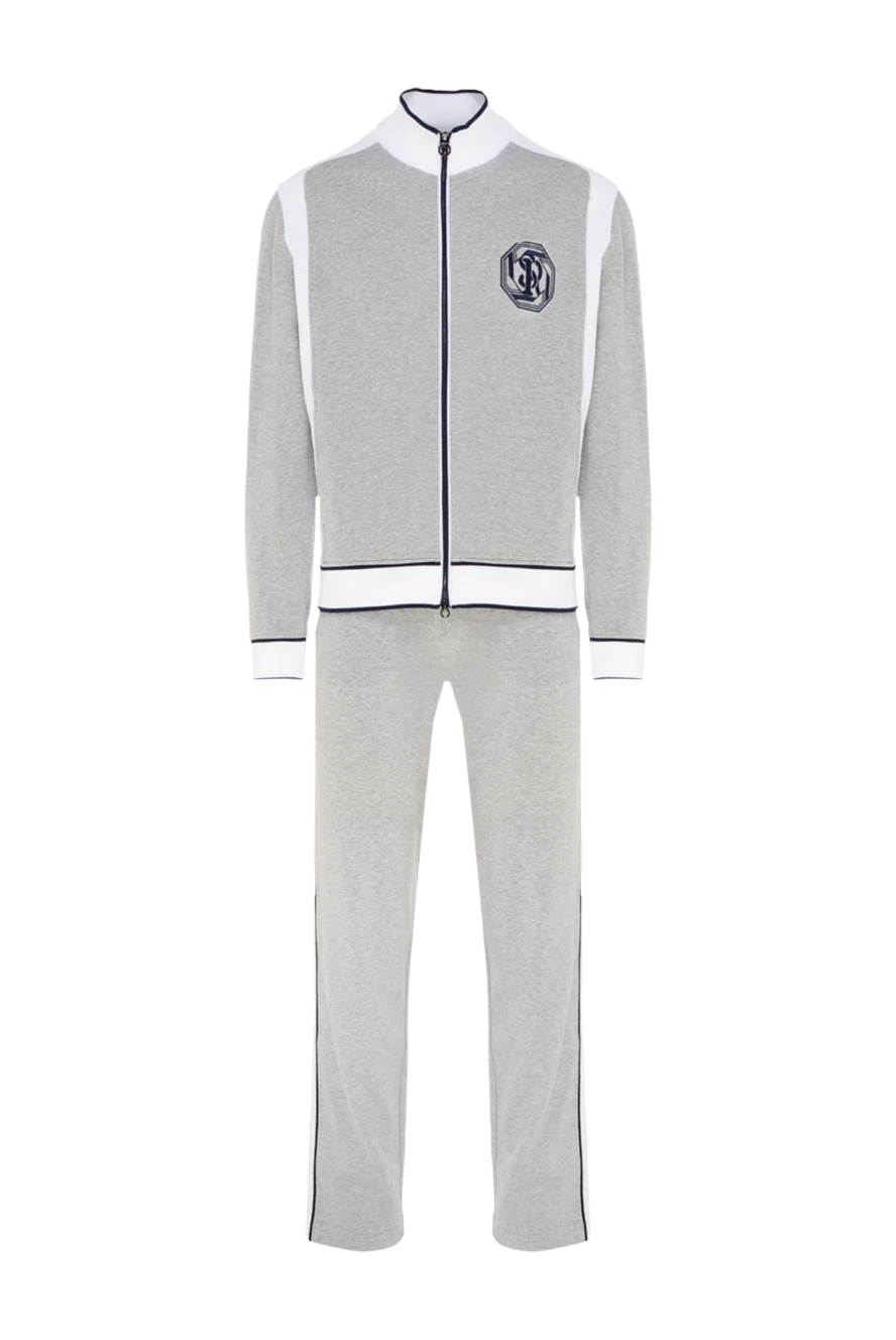 Stefano Ricci костюм прогулянковий з бавовни та еластану сірий 177142 - фото 1