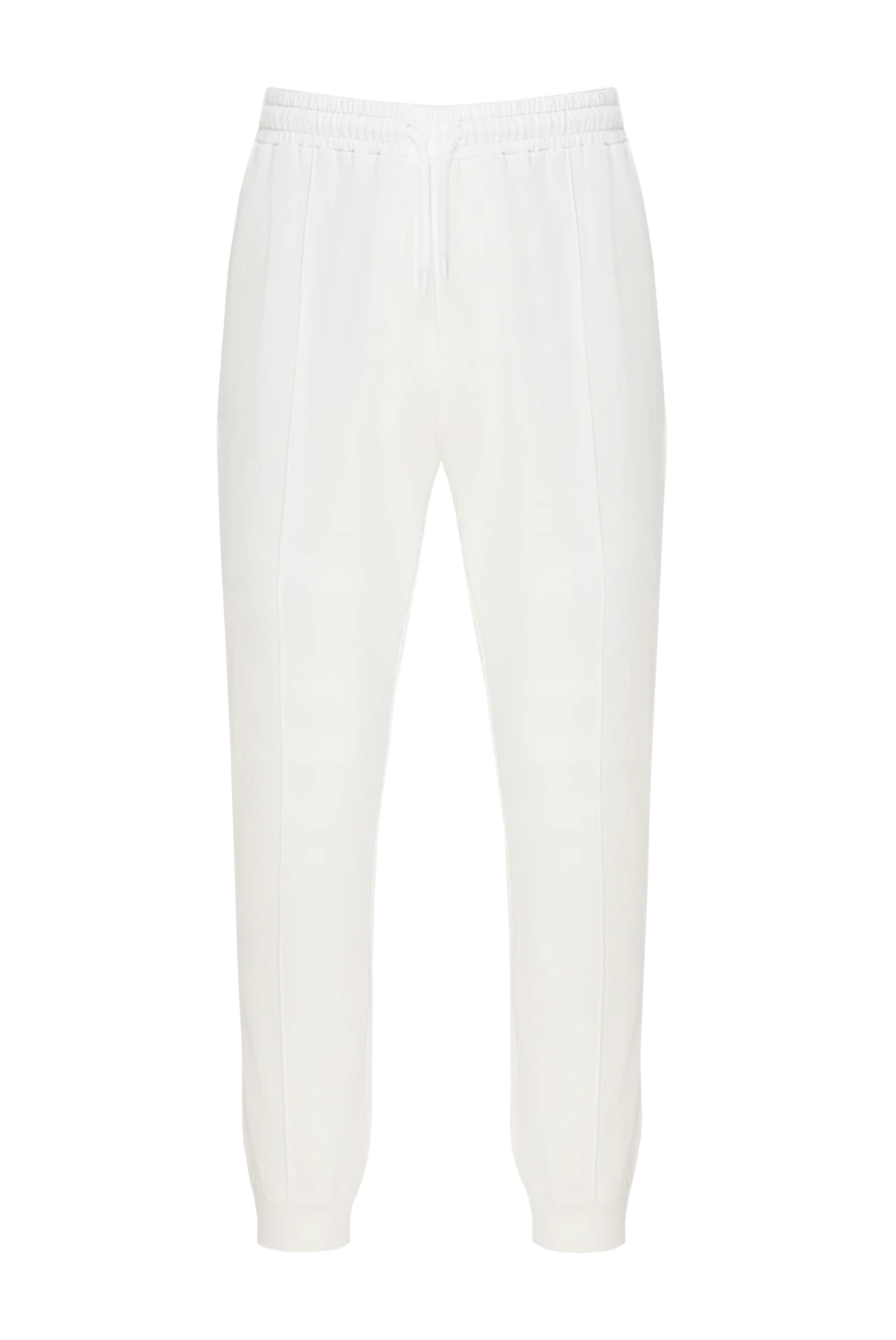 Barba Napoli man men's white cotton and polyamide trousers buy with prices and photos 177192 - photo 1