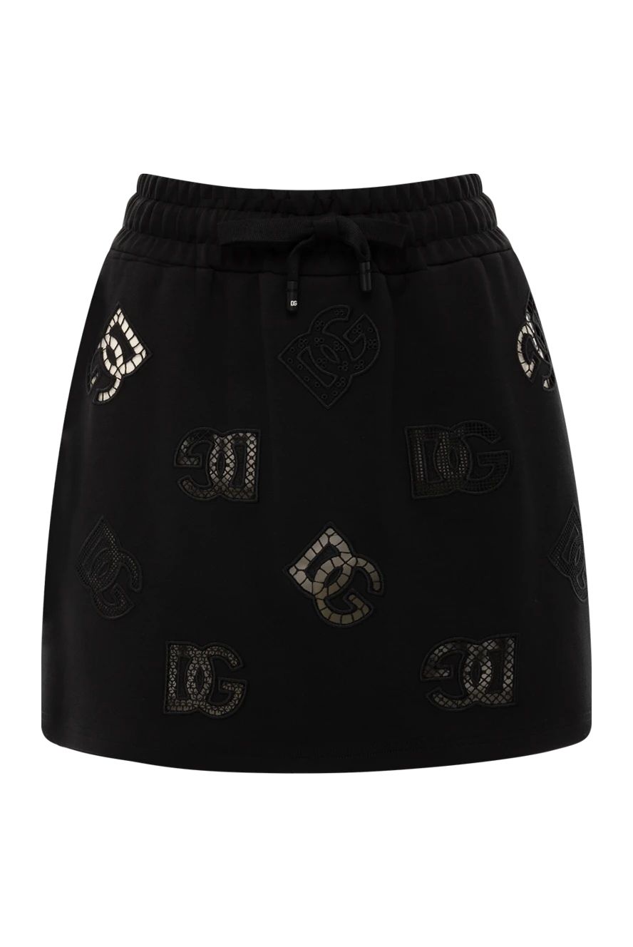 Dolce & Gabbana женские юбка мини из хлопка и полиэстера женская черная купить с ценами и фото 177211