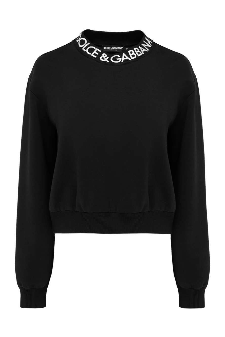 Dolce & Gabbana woman sweatshirt made of cotton and polyester for women black buy with prices and photos 177219 - photo 1