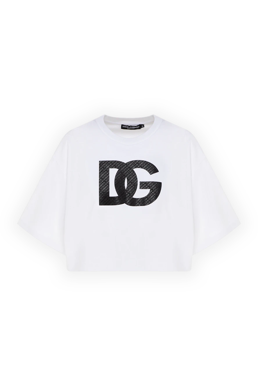 Dolce & Gabbana женские футболка из хлопка женская белая купить с ценами и фото 177226 - фото 1