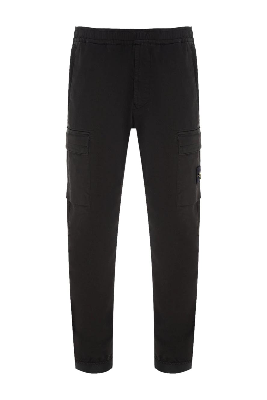 Stone Island мужские брюки из хлопка и эластана мужские черные купить с ценами и фото 177256