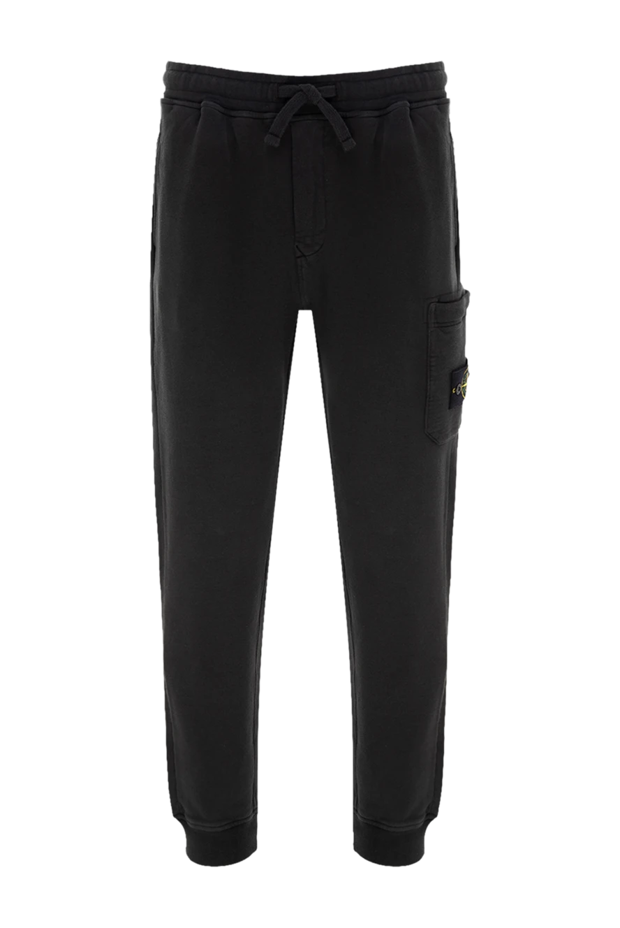 Stone Island man men's black cotton trousers buy with prices and photos 177260 - photo 1