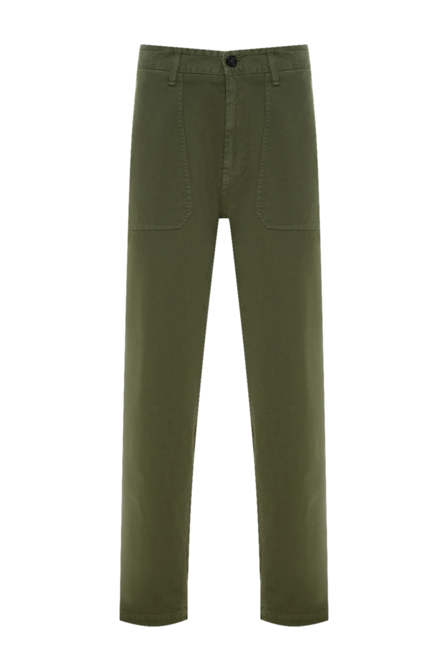 Stone Island мужские брюки из хлопка и эластана мужские зеленые купить с ценами и фото 177264 - фото 1