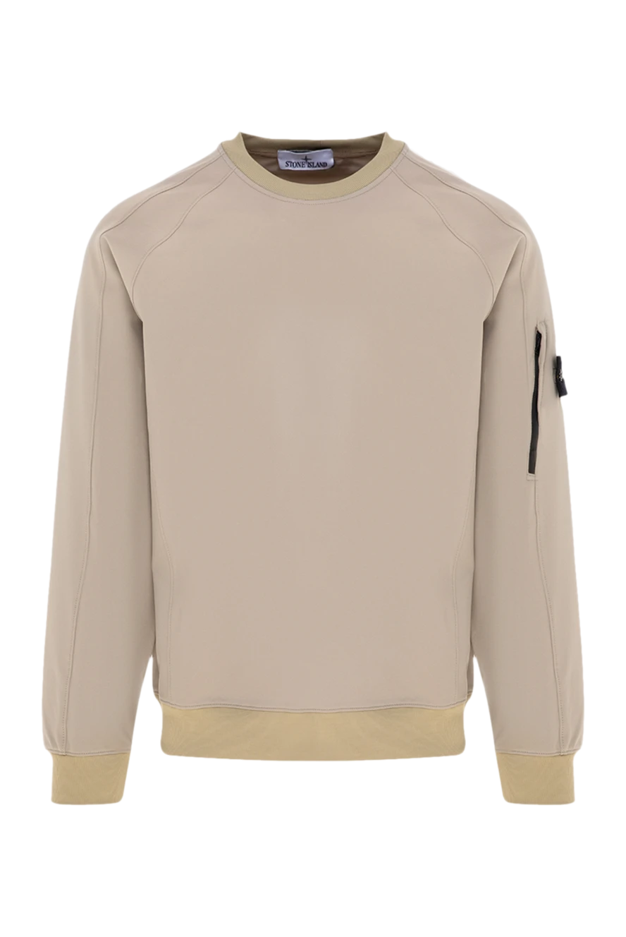 Stone Island man sweatshirt made of polyamide and elastane for men, beige buy with prices and photos 177274