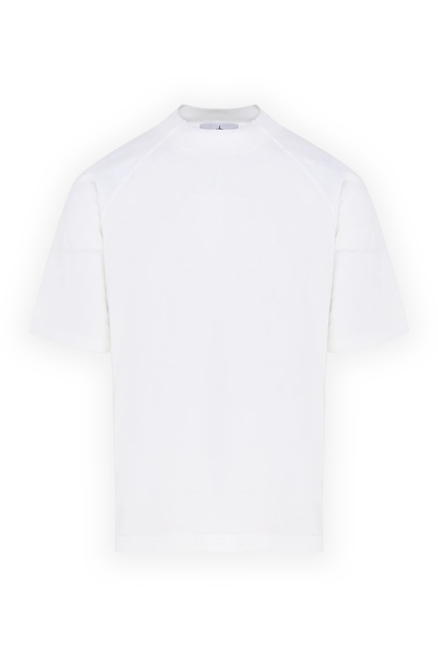 Stone Island мужские футболка из хлопка мужская белая купить с ценами и фото 177278