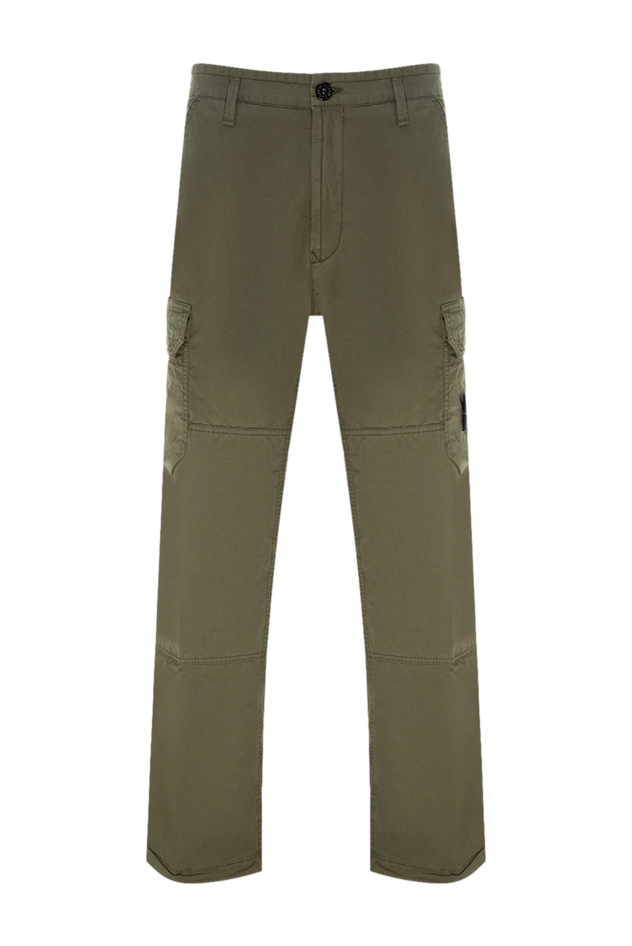 Stone Island man men's cotton and elastane trousers green buy with prices and photos 177279