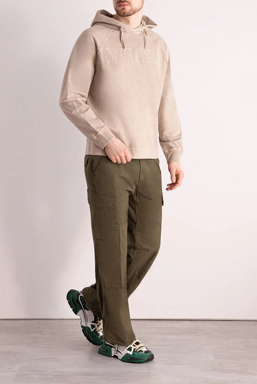 Stone Island мужские брюки из хлопка и эластана мужские зеленые купить с ценами и фото 177279 - фото 2