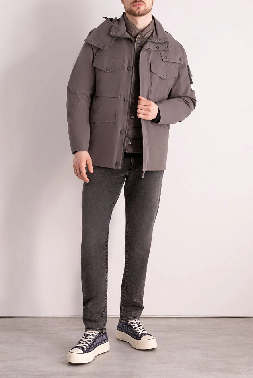 Stone Island man gray polyamide jacket for men buy with prices and photos 177286