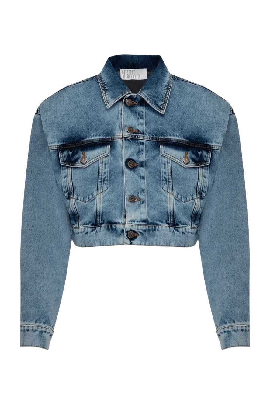 Giuseppe Di Morabito жіночі джинсова куртка з бавовни жіноча синя купити фото з цінами 177289