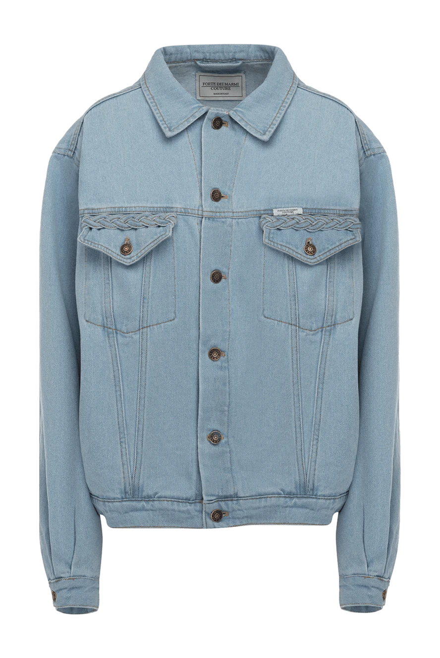 Forte dei Marmi Couture woman women's cotton denim jacket blue buy with prices and photos 177302 - photo 1