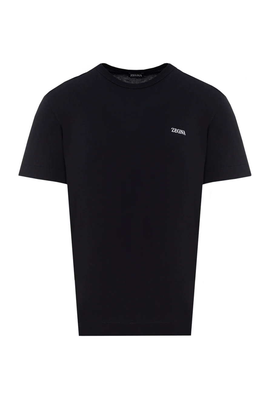 Ermenegildo Zegna мужские футболка из хлопка мужская черная купить с ценами и фото 177335