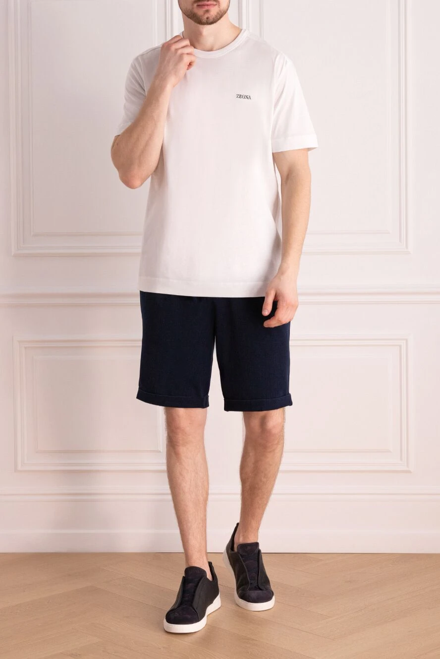Ermenegildo Zegna мужские футболка из хлопка мужская белая купить с ценами и фото 177336 - фото 2