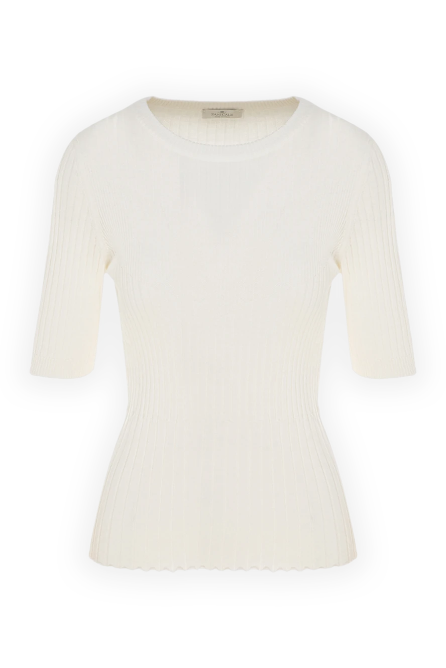 Panicale woman women's white silk and cotton jumper buy with prices and photos 177341