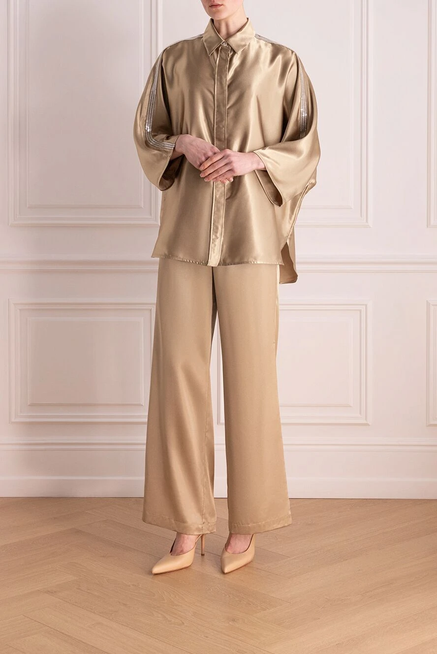 Panicale woman women's beige suit with polyester trousers buy with prices and photos 177344 - photo 2