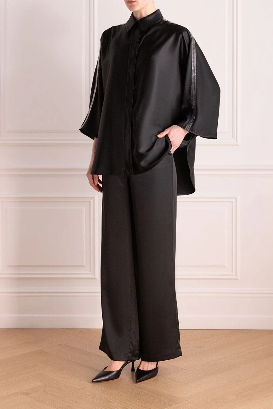 Panicale жіночі костюм із брюками з поліестеру жіночий чорний купити фото з цінами 177346 - фото 2