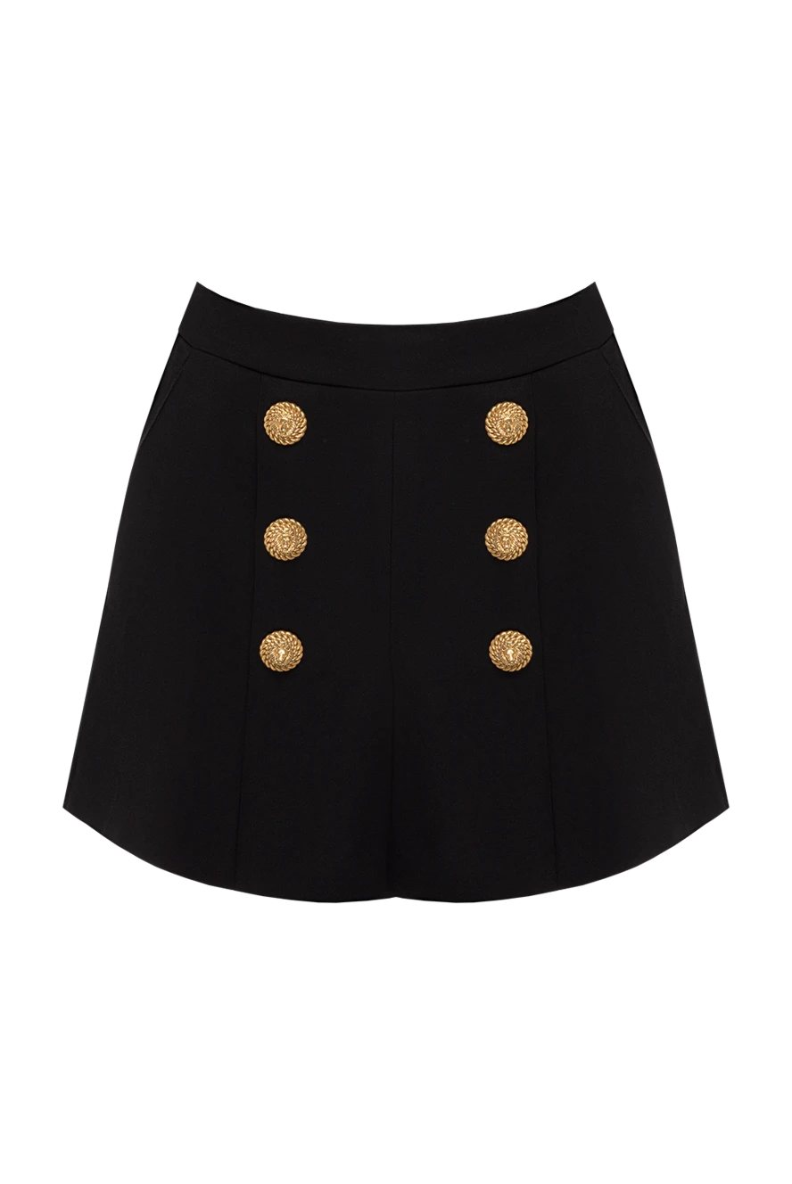 Balmain woman women's black viscose and elastane shorts buy with prices and photos 177565 - photo 1