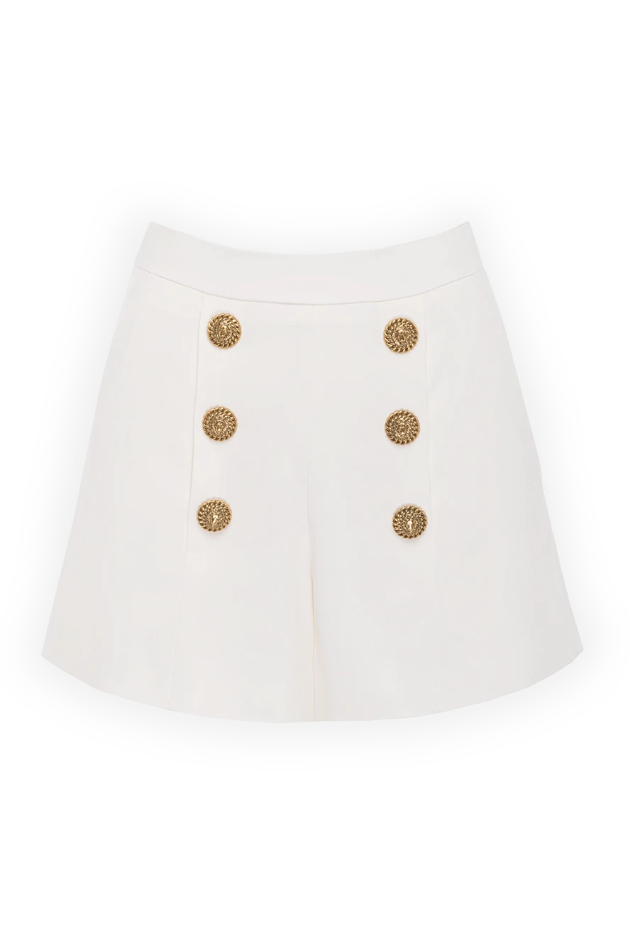 Balmain жіночі шорти з віскози та еластану жіночі білі купити фото з цінами 177566