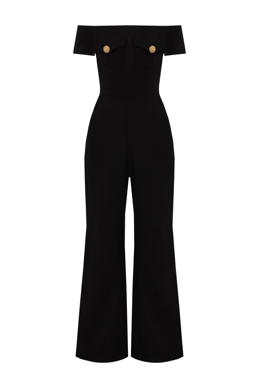 Balmain woman black women's viscose and elastane jumpsuit buy with prices and photos 177569 - photo 1