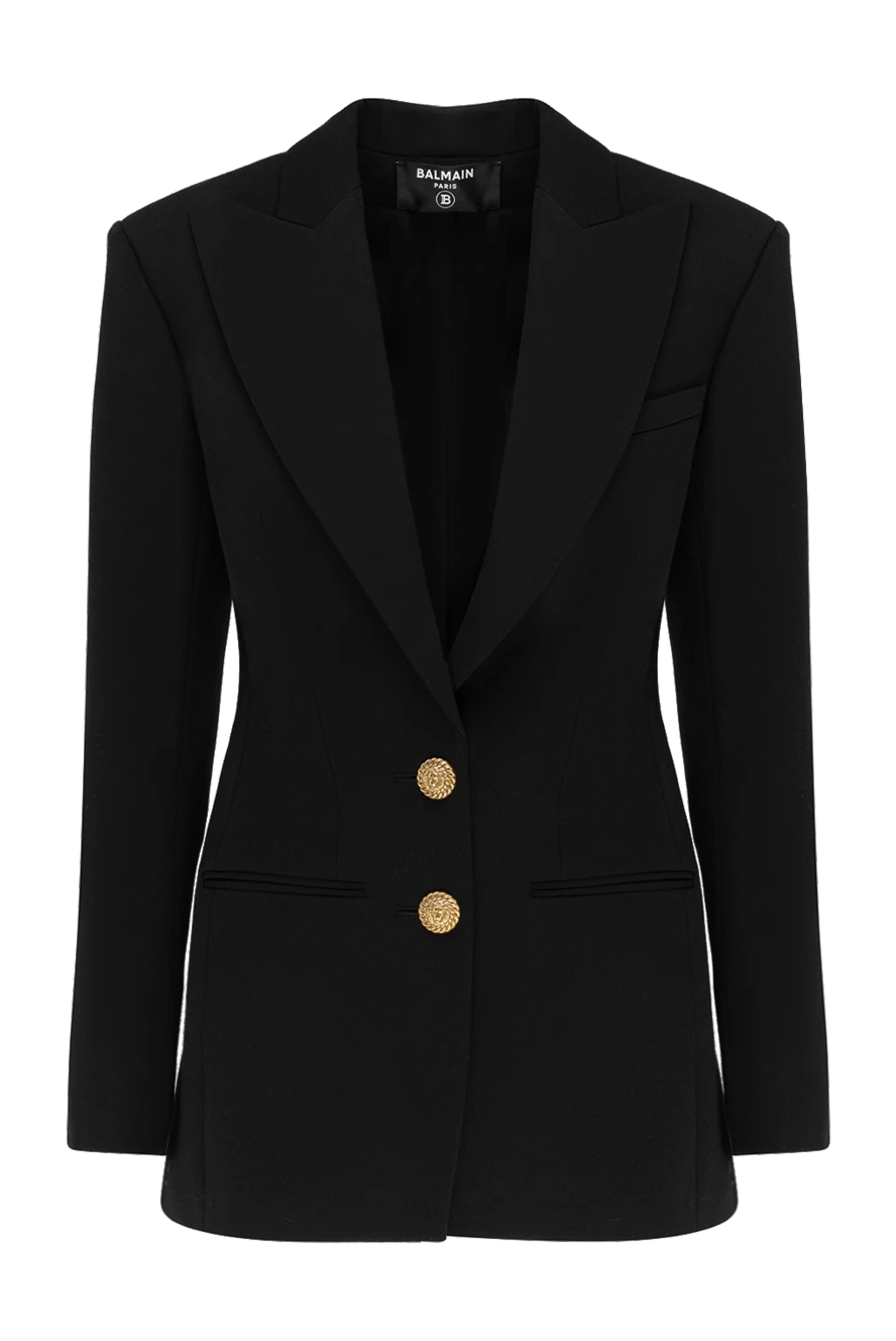 Balmain woman women's black wool jacket buy with prices and photos 177571