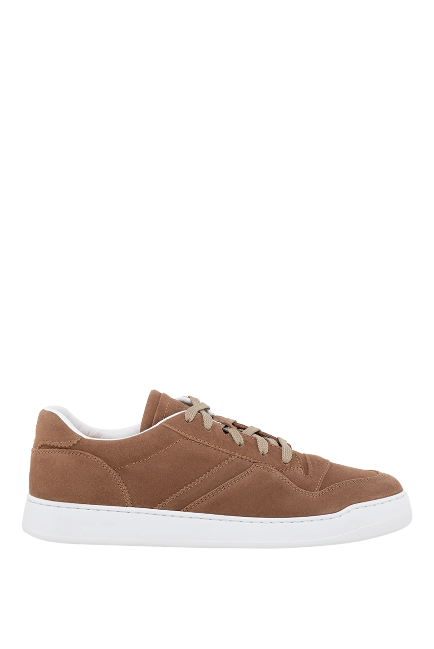 Doucal`s man men's brown nubuck sneakers buy with prices and photos 177592