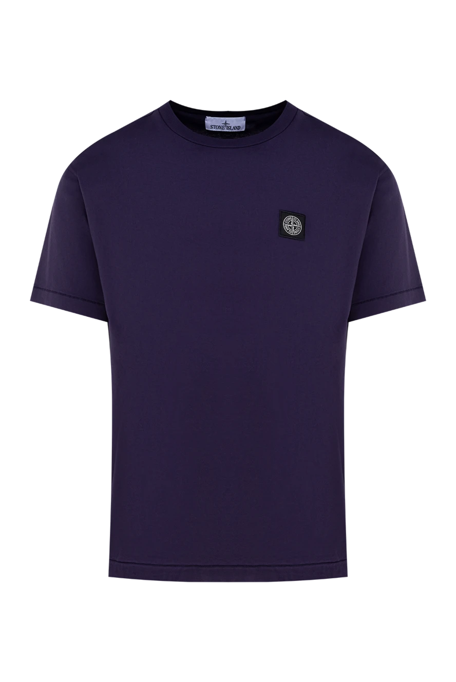 Stone Island мужские футболка из хлопка мужская фиолетовая купить с ценами и фото 177619 - фото 1