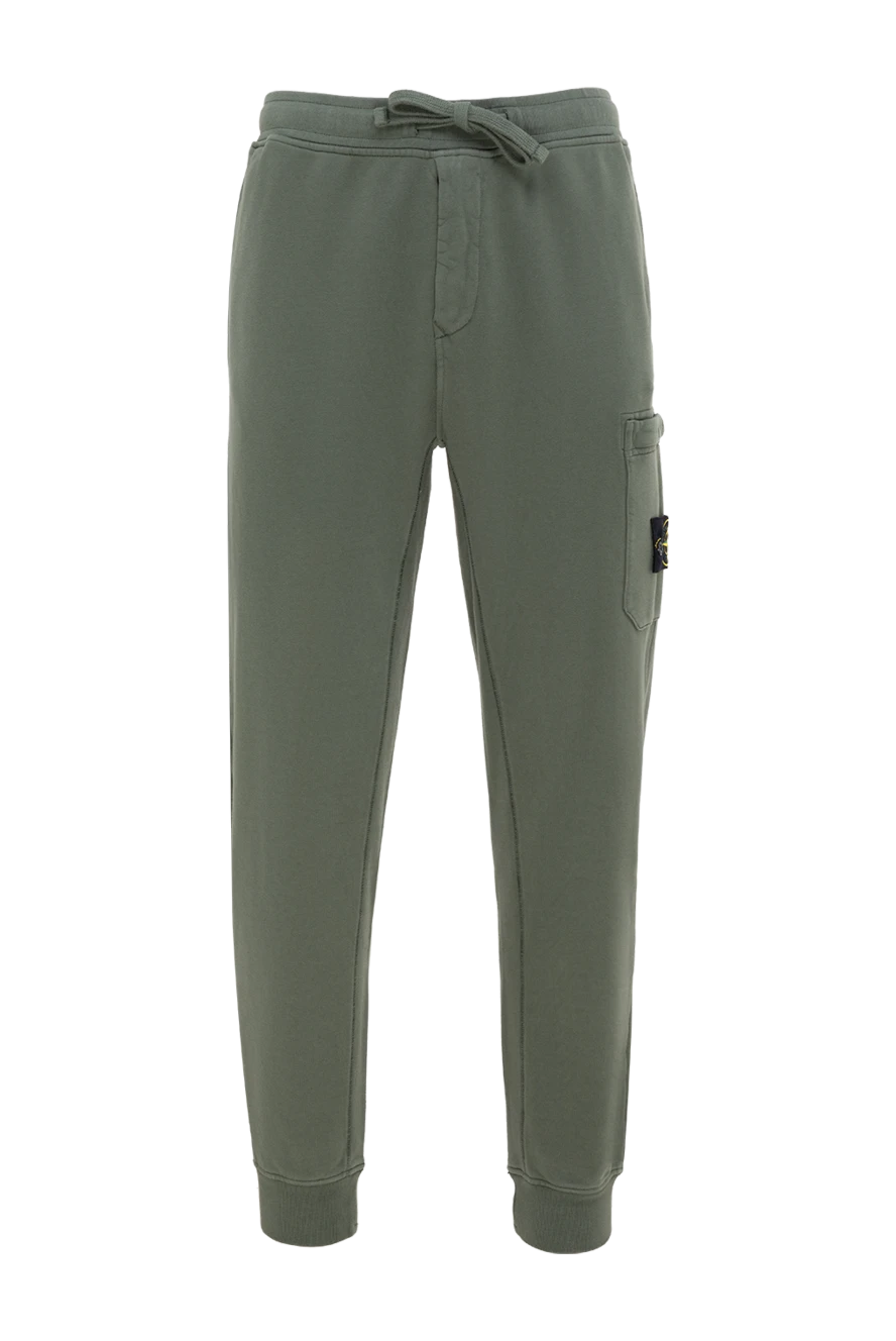 Stone Island man men's cotton trousers green buy with prices and photos 177622