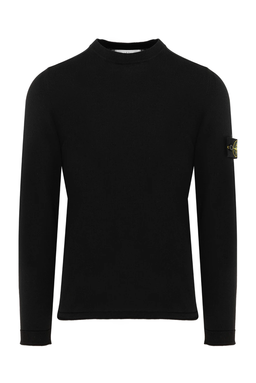 Stone Island man long sleeve cotton jumper for men, black buy with prices and photos 177624