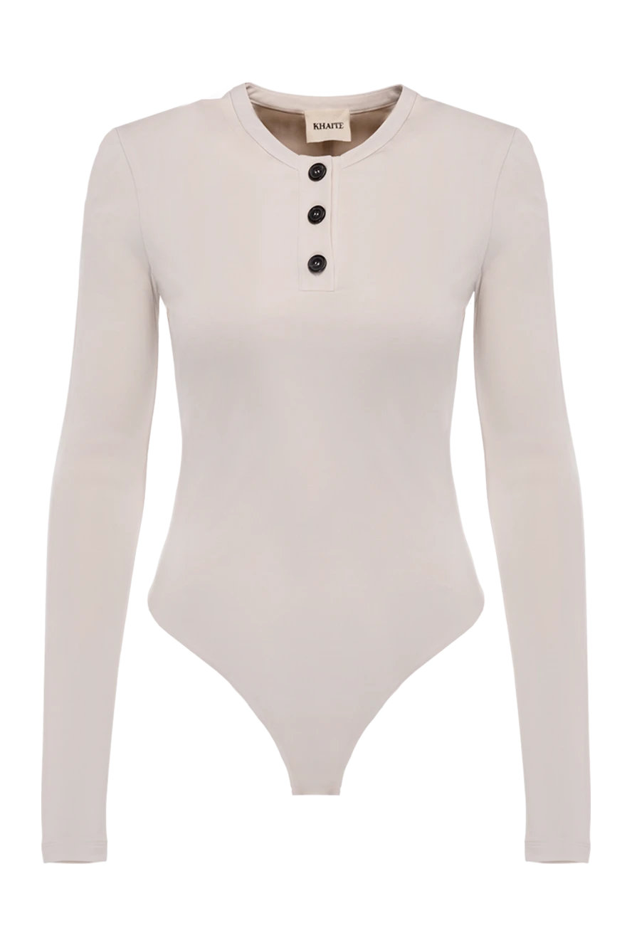 Khaite woman women's beige viscose bodysuit buy with prices and photos 177637