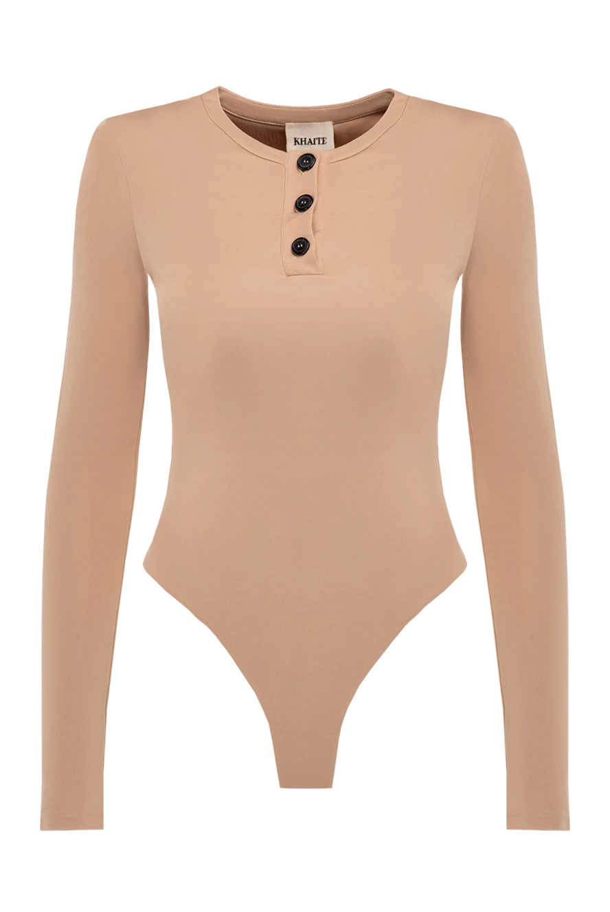 Khaite woman women's beige viscose bodysuit buy with prices and photos 177638