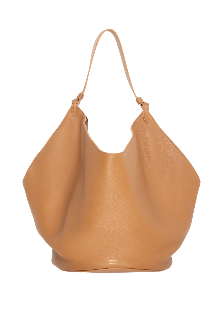 Khaite женские сумка из натуральной кожи женская коричневая купить с ценами и фото 177640