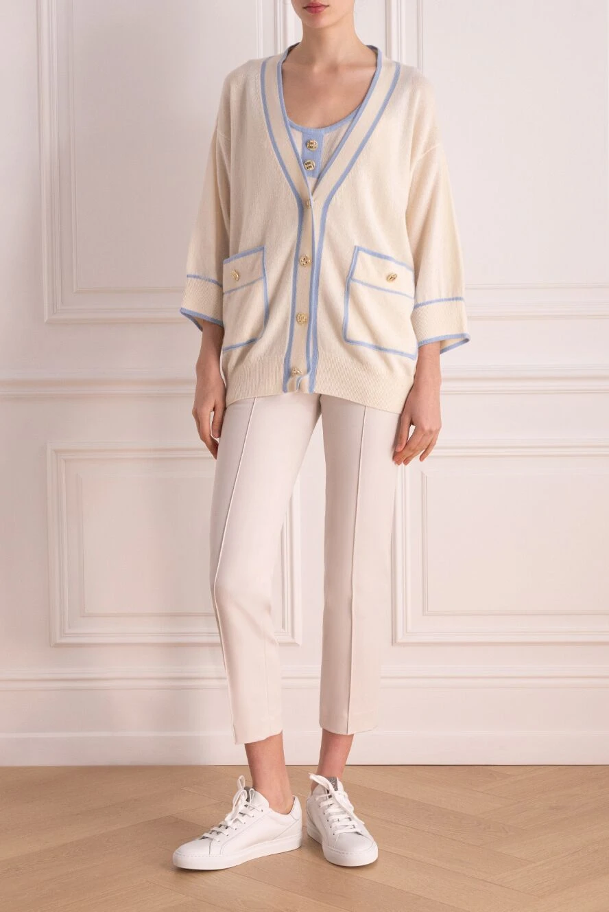 Rocco Ragni woman women's cashmere cardigan beige buy with prices and photos 177649 - photo 2