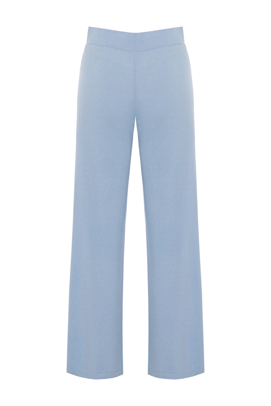 Rocco Ragni woman women's knitted silk and cashmere trousers, blue buy with prices and photos 177651 - photo 1