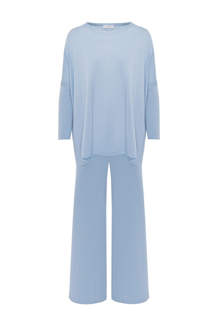Rocco Ragni woman walking suit made of silk and cashmere, women's blue buy with prices and photos 177652 - photo 1