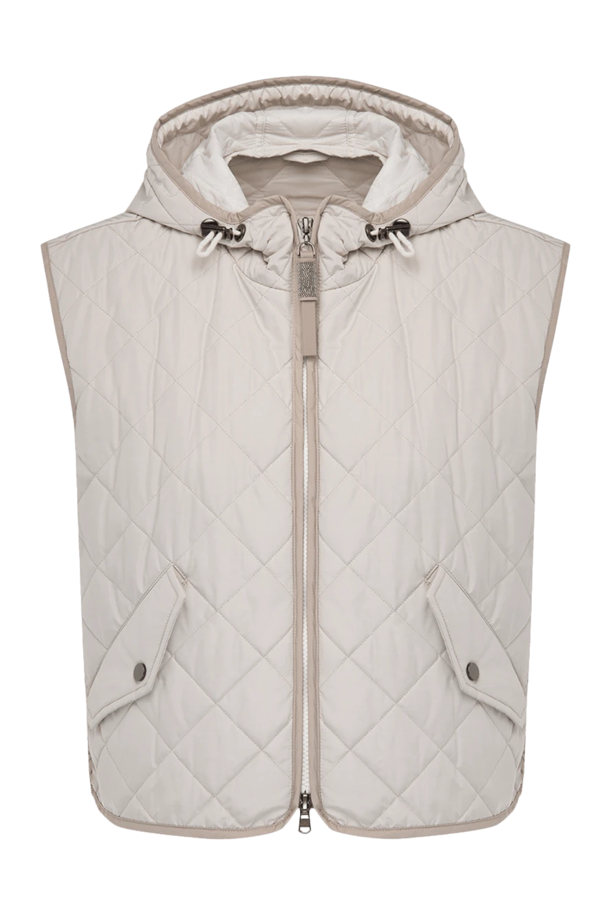 Brunello Cucinelli жилет із бавовни та поліестеру жіночий сірий 177696 - фото 1