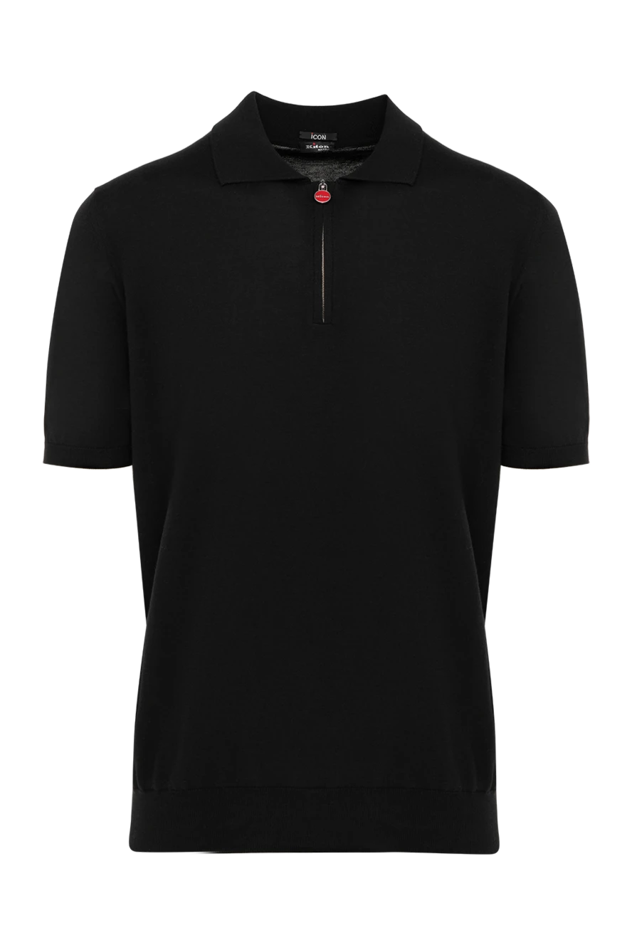 Kiton men's cotton polo in black 177720 - photo 1