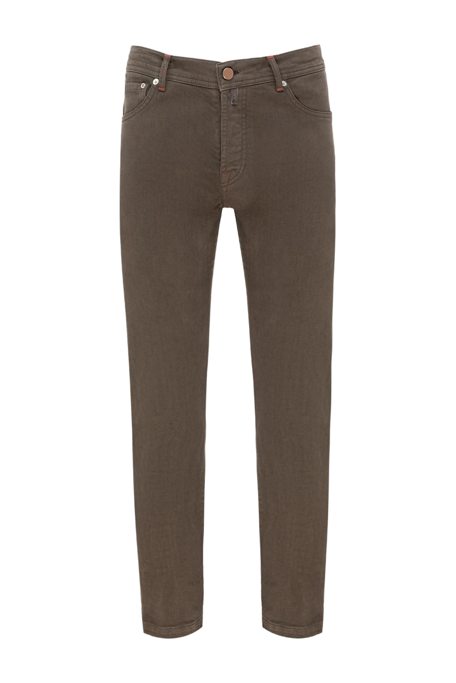 Kiton man men's brown cotton and elastane jeans 177728 - photo 1