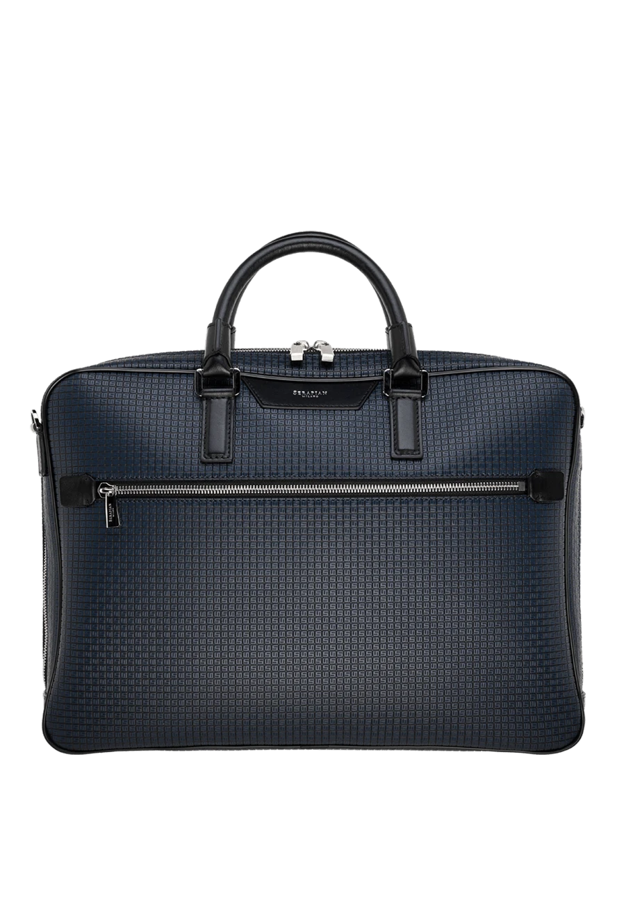 Serapian man briefcase made of genuine leather, men's blue buy with prices and photos 177736