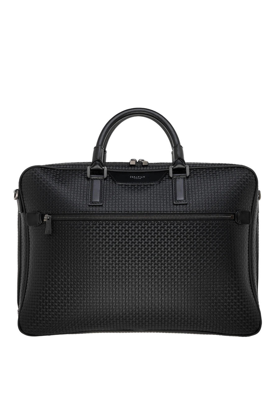Serapian man men's briefcase made of genuine leather, black buy with prices and photos 177737 - photo 1