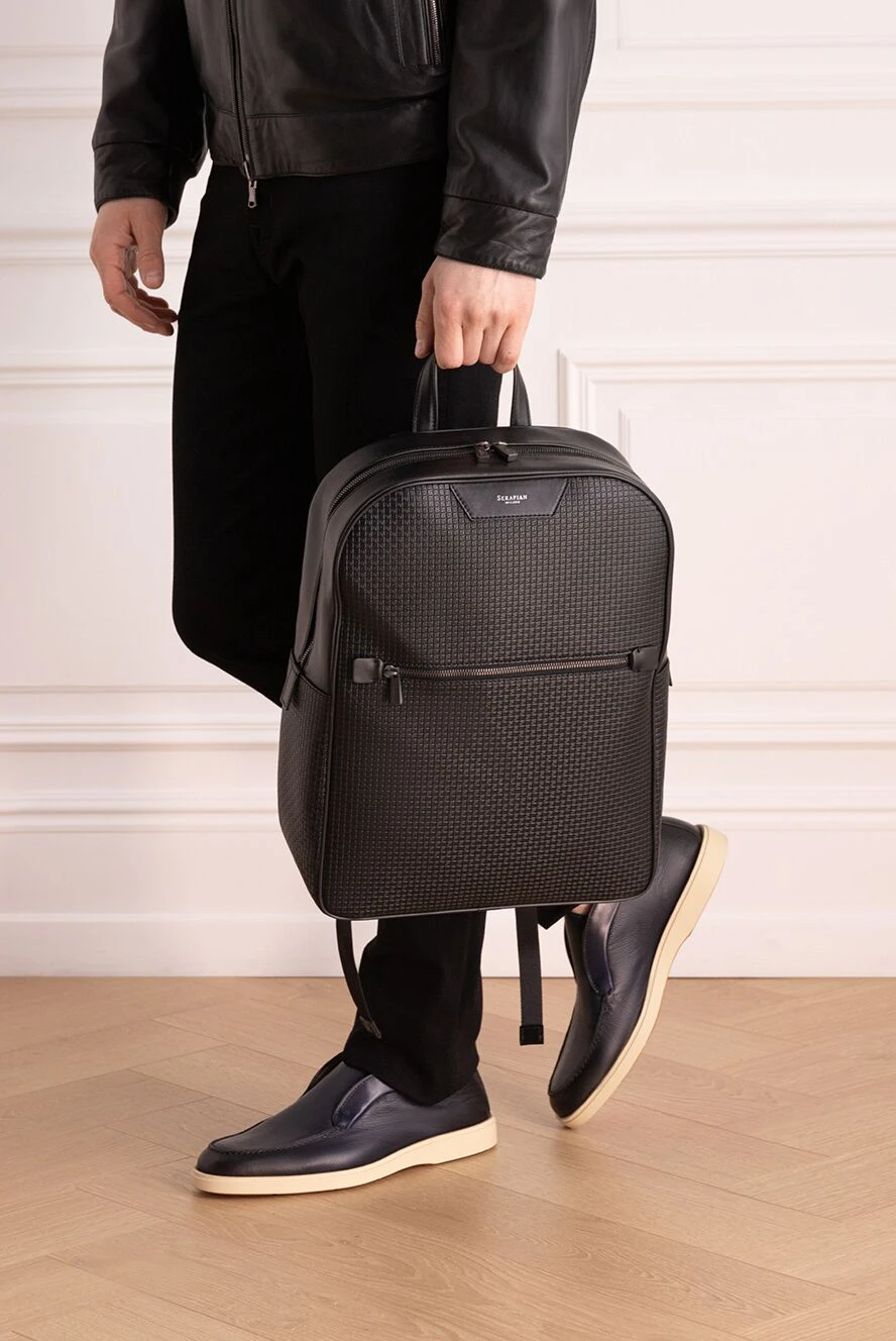 Serapian мужские рюкзак из натуральной кожи мужской черный купить с ценами и фото 177739 - фото 2