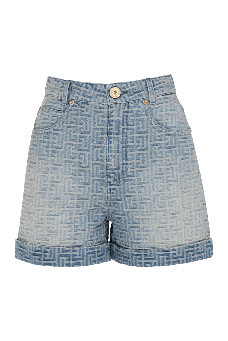Balmain woman women's cotton denim shorts blue buy with prices and photos 177777 - photo 1