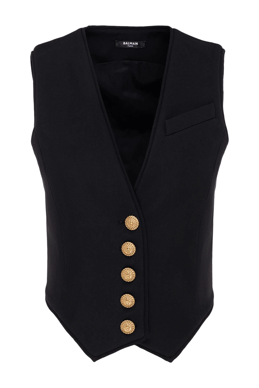Balmain woman women's leather suit vest, black buy with prices and photos 177778 - photo 1