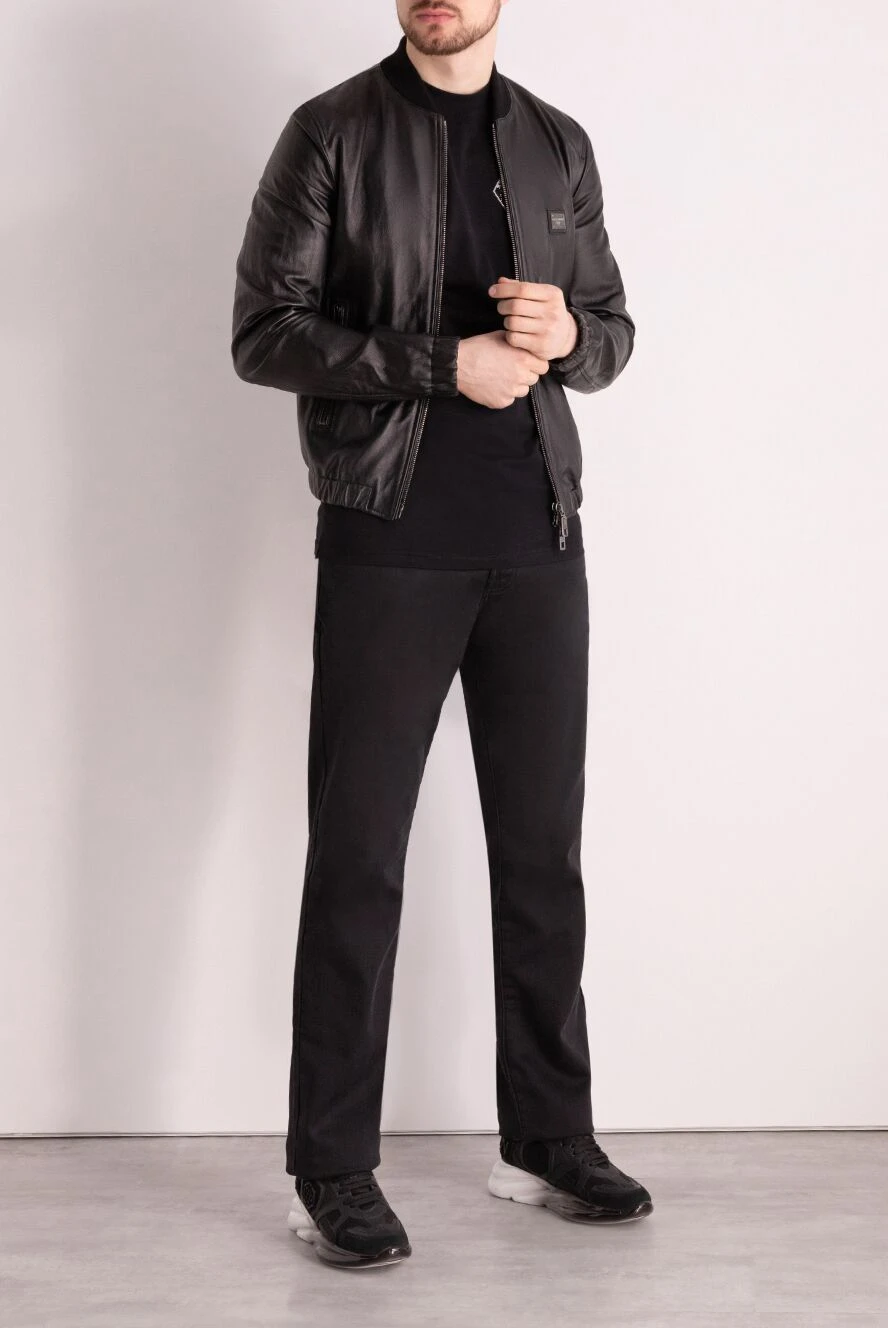 Dolce & Gabbana чоловічі куртка шкіряна чорна чоловіча купити фото з цінами 177791