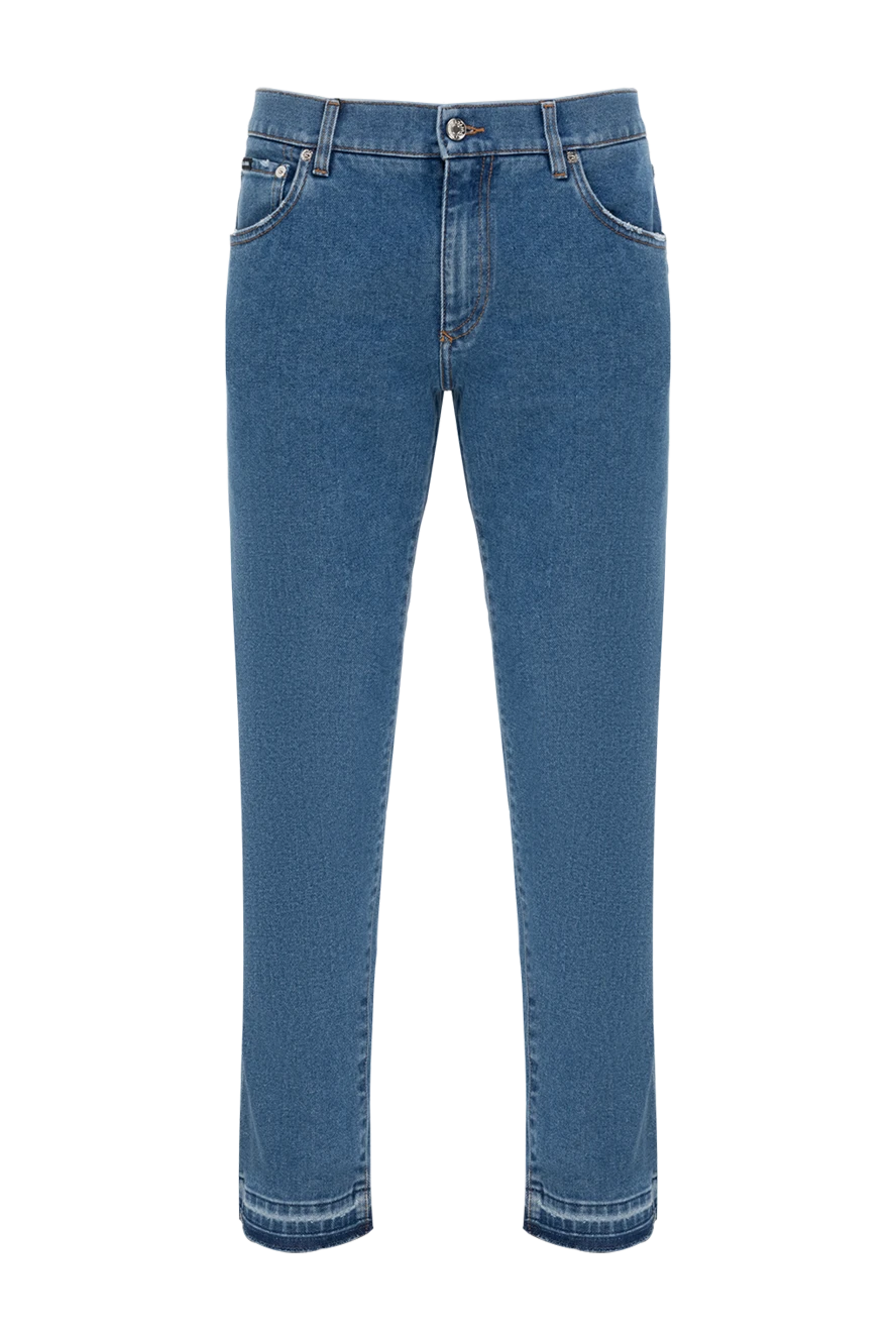Dolce & Gabbana мужские джинсы из хлопка и эластана голубые мужские купить с ценами и фото 177793