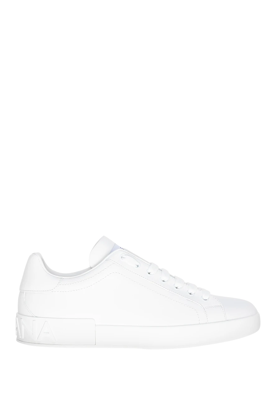 Dolce & Gabbana man men's white leather sneakers buy with prices and photos 177795