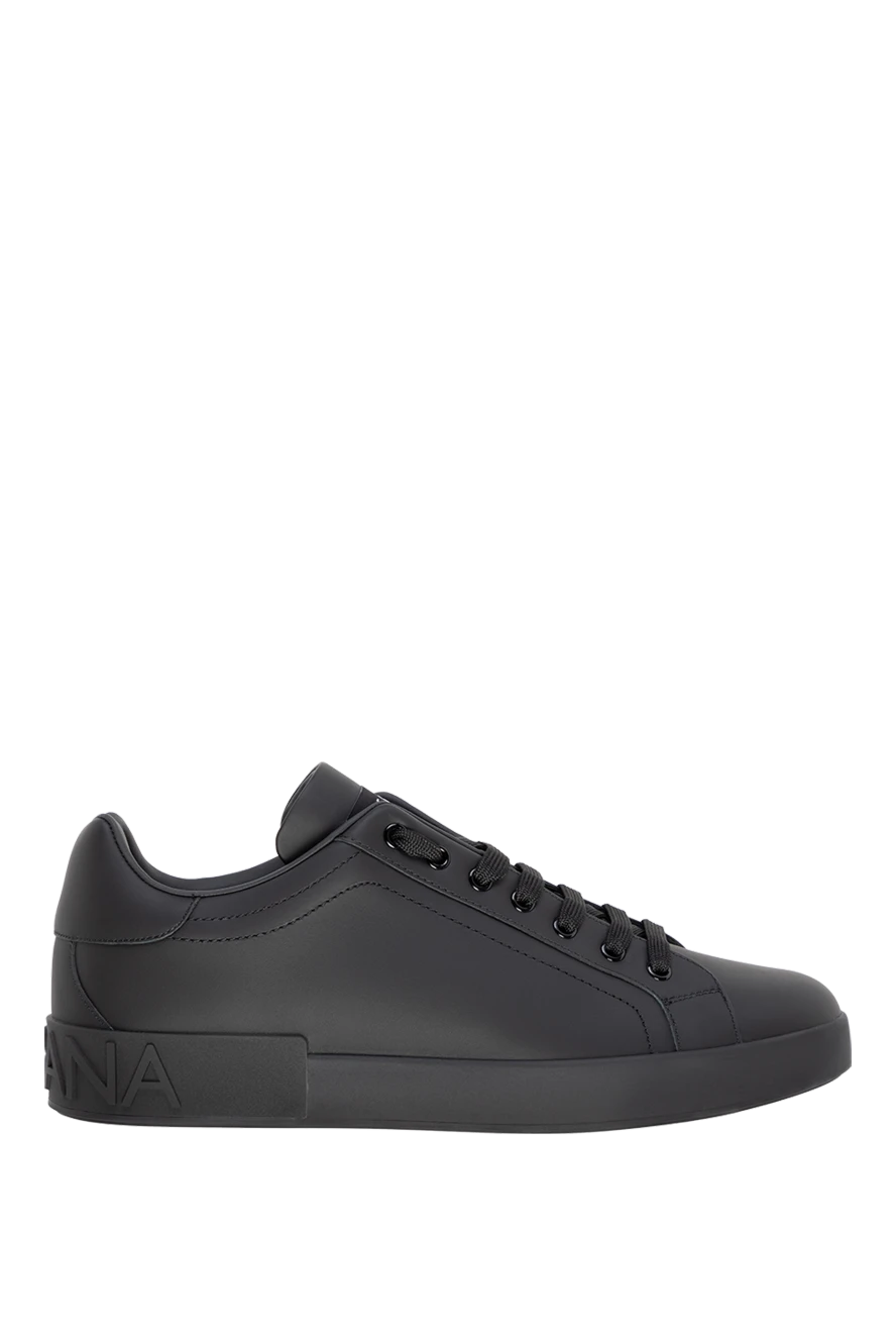 Dolce & Gabbana man men's black leather sneakers buy with prices and photos 177796 - photo 1