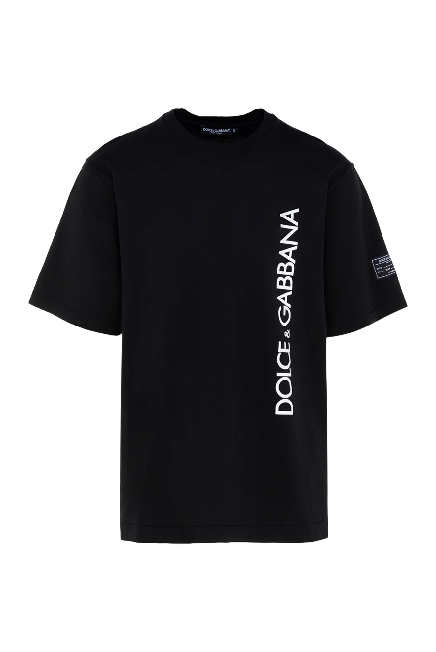Dolce & Gabbana чоловічі футболка з бавовни чоловіча чорна купити фото з цінами 177799 - фото 1
