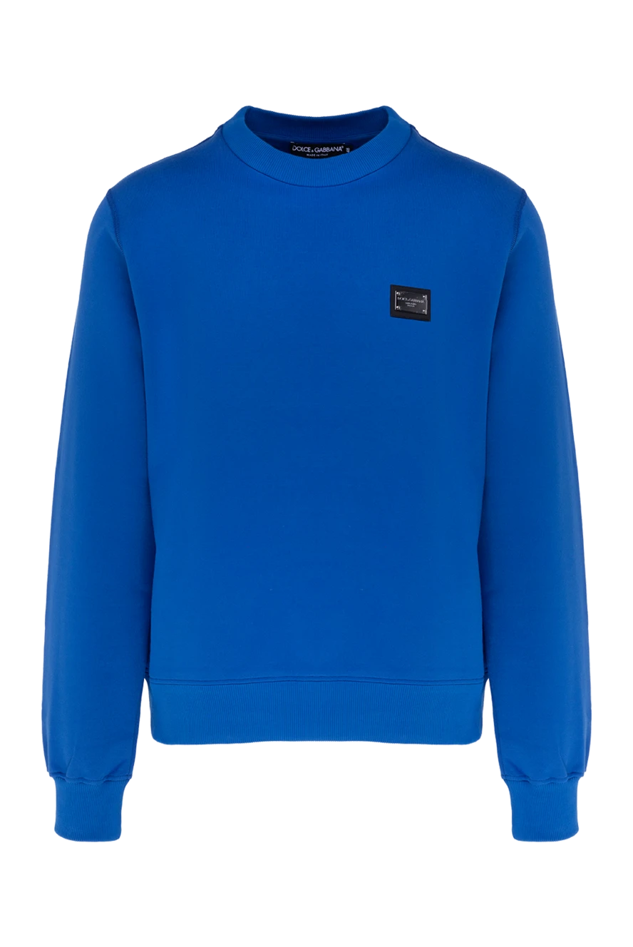 Dolce & Gabbana man cotton sweatshirt for men, blue buy with prices and photos 177801 - photo 1