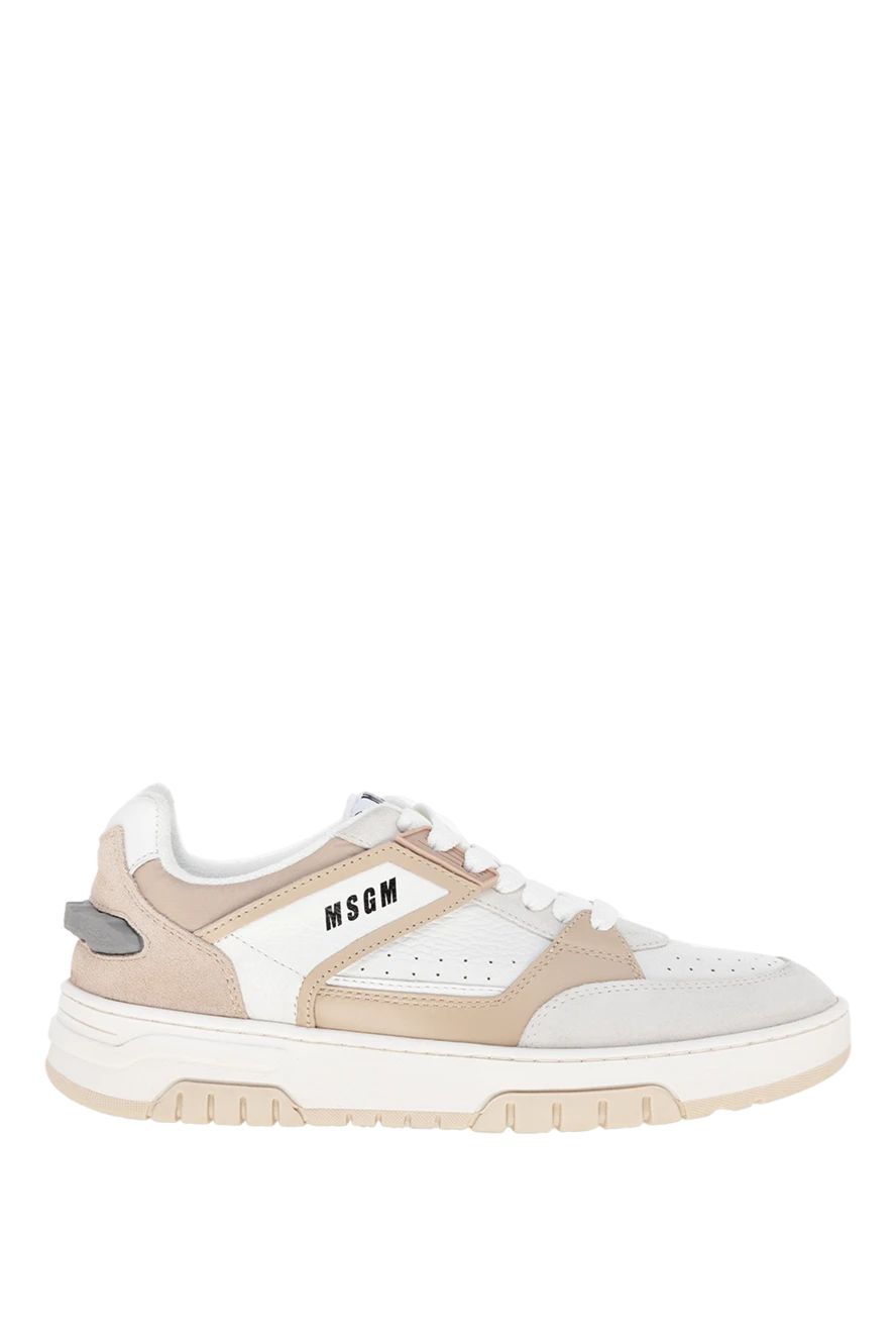 MSGM woman sneakers made of genuine leather for women, beige buy with prices and photos 177858